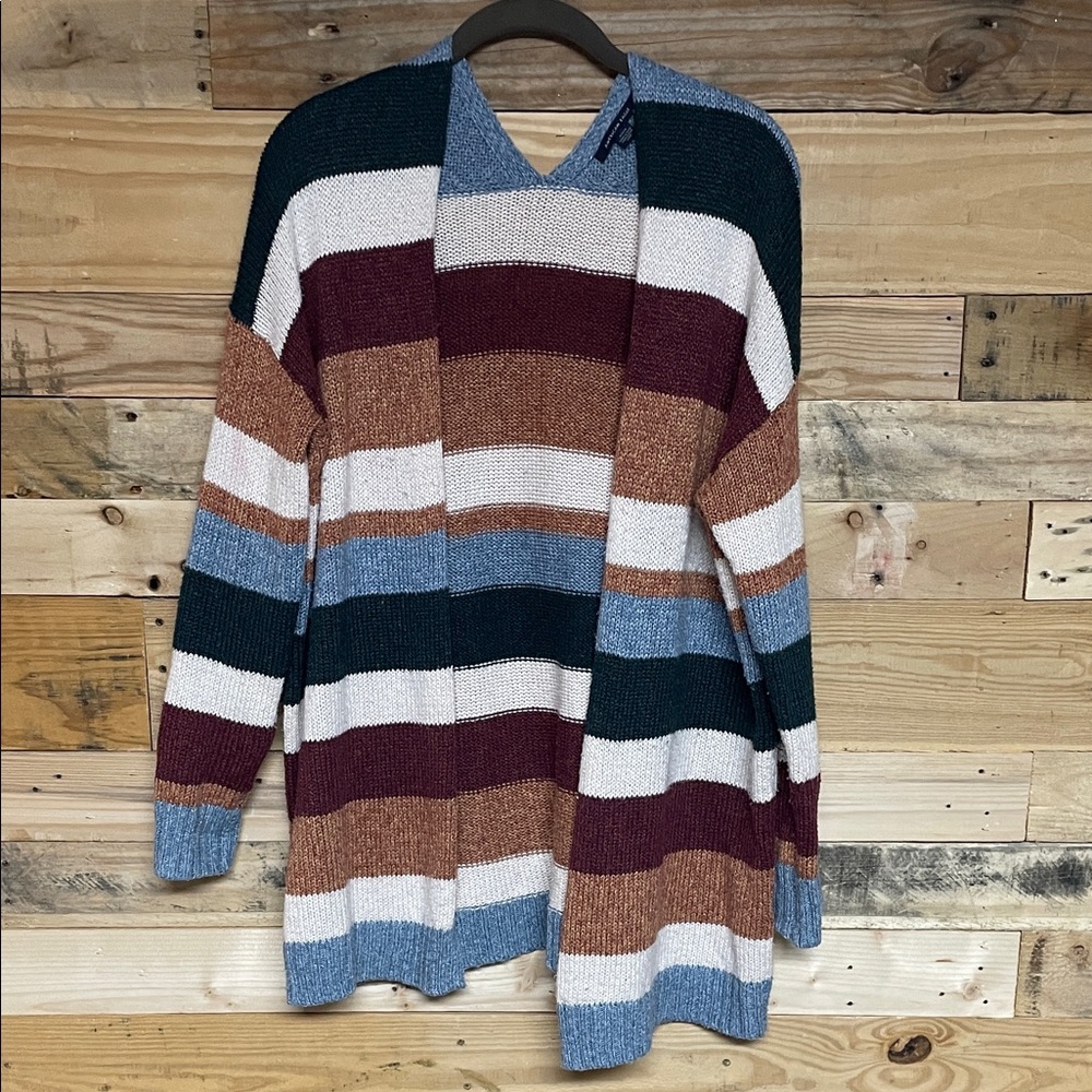 American Eagle Outfitters size Medium Striped Cardigan Multicolor Soft Sweater